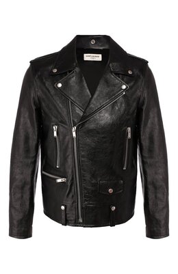 Saint Laurent: Кожаная куртка 