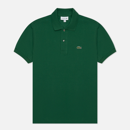 Lacoste: Зелёное поло 
