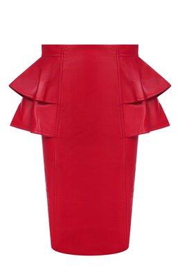 Valentino: Кожаная юбка 