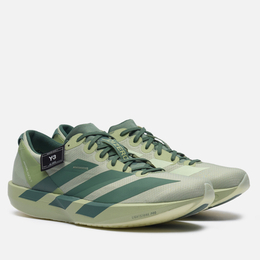 Y-3: Зелёные кроссовки 