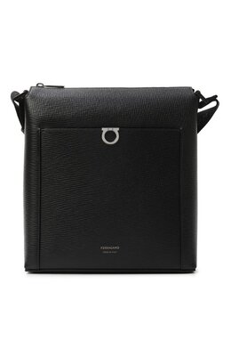 Ferragamo: Чёрная сумка  Gancini