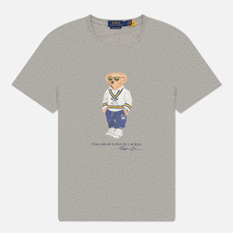 Polo Ralph Lauren: Серая футболка 