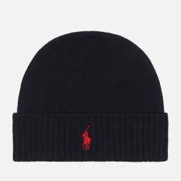 Polo Ralph Lauren: Чёрная шапка 