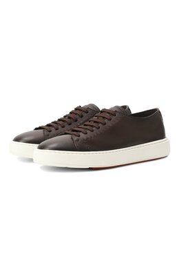 Santoni: Коричневые кеды  Cleanic