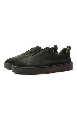 Santoni: Зелёные кеды  Cleanic