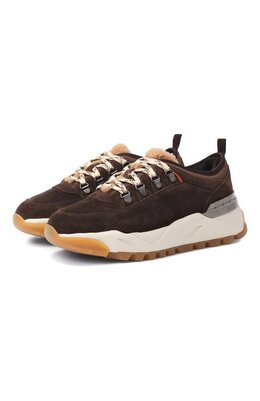 Santoni: Коричневые кроссовки 
