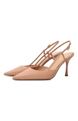 Gianvito Rossi: Бежевые туфли 