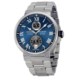 Ulysse Nardin Marine Chronometer Blue Dial Mens Watch (Artefact: 1183-126-7M/43)