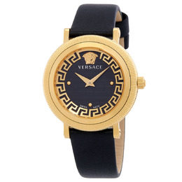 Versace Greca Flourish Quartz Black Dial Ladies Watch ve7f00323