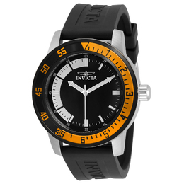 Invicta Specialty 34014 Mens Quartz Watch Black Dial with Blue Strap