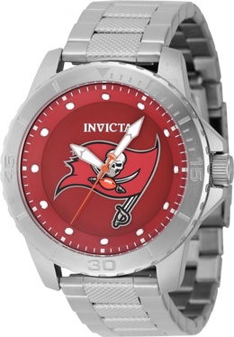 Invicta Nfl Tampa Bay Buccaneers Quartz Red Dial Mens Watch 48090