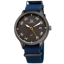 Joshua & Sons GMT Grey Dial Mens Watch jx147gnbu