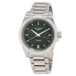 Longines Conquest Automatic Diamond Green Dial Ladies Watch l3.430.4.07.6