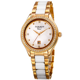Akribos XXIV Ladies Quartz Mother of Pearl Dial Watch with Date Function