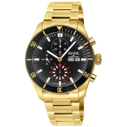 Gevril Yorkville Chronograph Automatic Grey Dial Mens Watch 48628b