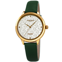 Akribos XXIV Ladies Watch - Model AK1051GN, Silver Dial with Diamonds