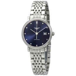 Longines Elegant Automatic Diamond Blue Dial Ladies Watch L4310.4976