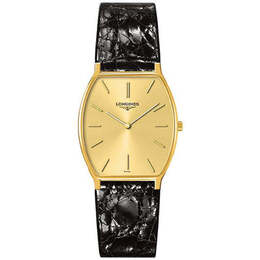 Longines Prestige Quartz Gold Dial Mens Watch l4.823.6.32.0