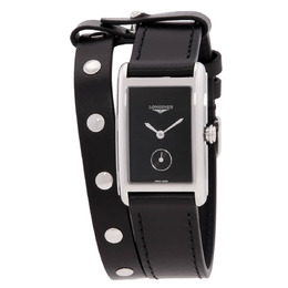 Longines Dolcevita X YVY Quartz Black Dial Watch L5.512.4.59.2