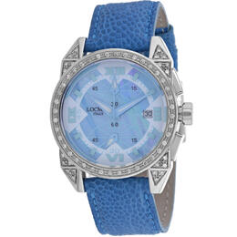Locman Cavallo Pazzo Mens Quartz Watch 161MOPSKDC/SKOS - Silver Steel Case with Mother of Pearl Dial