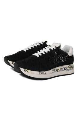 Premiata: Чёрные кроссовки  Conny