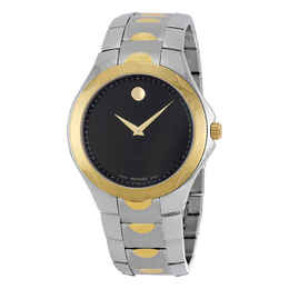 Movado Luno Sport Mens Watch - Black Dial Two-tone, Article 0606906