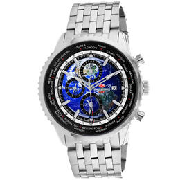 Seapro Meridian World Timer GMT Blue Dial Mens Watch sp7320