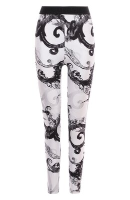 Versace Jeans Couture: Кожаные легинсы 