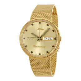 Mido Commander Automatic Yellow Gold Plated Unisex Watch M8429.3.22.13 m842932213