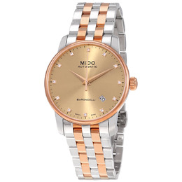 Mido Baroncelli II Gold Dial Automatic Two-tone Mens Watch M8600.9.67.1 m86009671