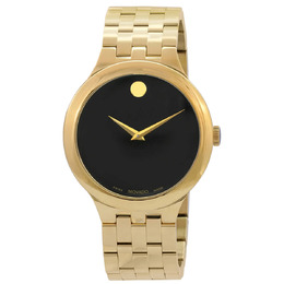 Movado Veturi Quartz Black Museum Dial Unisex Watch, Model No: 0607417
