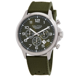 Nautica NCT Blue Ocean Chronograph Quartz Green Dial Mens Watch napbos402