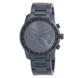 Movado Verso Chronograph Quartz Blue Dial Mens Watch 3600868
