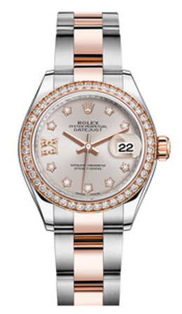 Rolex Lady Datejust Sundust Diamond Dial Automatic Steel and 18ct Everose Gold Oyster Watch 279381snrdo