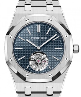 Audemars Piguet Royal Oak Mens Automatic Tourbillon Blue Dial Watch RD#3 Jumbo Extra Thin Calibre 2968