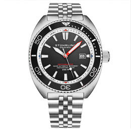 Stuhrling Original Depthmaster Automatic Black Dial Mens Watch M18014