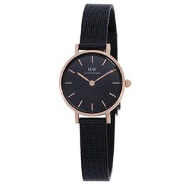 Daniel Wellington Petite Pressed Ashfield Quartz Black Dial Ladies Watch dw00100441
