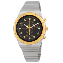 Citizen Chronograph Quartz Black Dial Mens Watch AT2544-64E