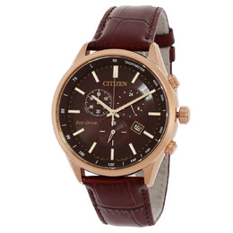 Citizen Eco-Drive Chronograph Brown Dial Mens Watch at2573-07x