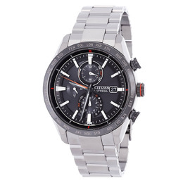 Citizen Attesa Perpetual Chronograph Eco-Drive Black Dial Mens Watch at8189-61e