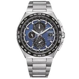 Citizen Radio-Controlled Chronograph Blue Dial Mens Watch AT8238-84L