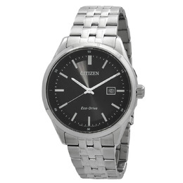 Citizen Black Dial Eco-Drive Mens Stainless Steel Watch bm7560-59e