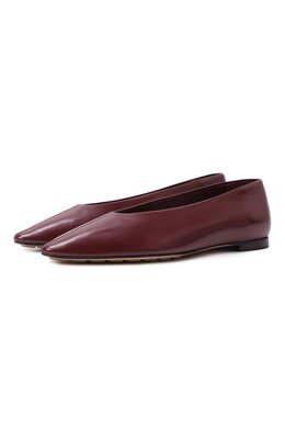 Bottega Veneta: Бордовые балетки 