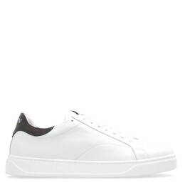Lanvin DBB0 Low-Top Leather Sneakers, Brand Size 39 ( US Size 6 ) fm-skdk0a-gotc-a24-white/brown