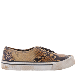 Bally Lyder Snakeskin-Effect Low-Top Sneakers, Brand Size 41 ( US Size 8 ) msk05y st009 u161