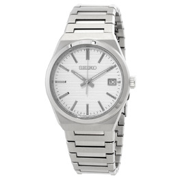 Seiko Classic Quartz White Dial Mens Watch sur553p1