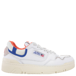 Autry CLC Low-Top Panelled Sneakers, Brand Size 41 ( US Size 8 ) rolmmm21-mult/mat wht/orng/bluette