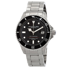 Stuhrling Original Aquadiver Automatic Mens Black Dial Watch m13534