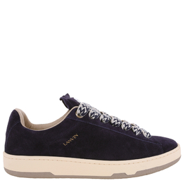 Lanvin Curb Lite Suede Low-Top Sneakers, Brand Size 41 ( US Size 8 ) fm-skdk0b-vesu-a23-dark blue