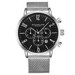 Stuhrling Original Monaco Chronograph Quartz Black Dial Mens Watch M16247